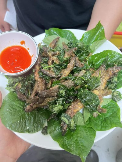 Trạch đồng chiên lá lốt