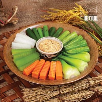 Củ quả/Lặc lè luộc muối vừng