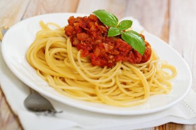 Mì ý sốt thịt băm