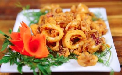 Mực ống chiên xù